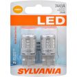 2-PK SYLVANIA 7443 T20 Amber LED Automotive Bulb For Sale