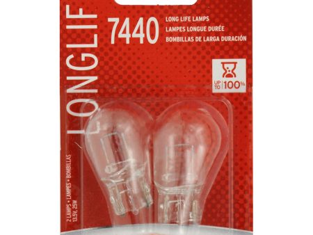 2-PK SYLVANIA 7440 Long Life Automotive Light Bulb Online