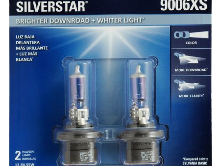 2-PK SYLVANIA 9006XS SilverStar High Performance Halogen Headlight Bulb Online now