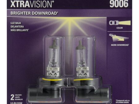 2-PK SYLVANIA 9006 XtraVision Halogen Headlight Bulb Hot on Sale