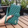 For Apple iPhone 14 Diamond Quilted Leather Zipper Wallet Flip Protective Case Cover – Green Online Sale