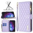 For Samsung Galaxy S23 Diamond Quilted Leather Zipper Wallet Flip Protective Case Cover – Purple Online Hot Sale