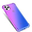 For Apple iPhone 12 12 Pro Clear Rainbow Case Shockproof Tough Gel Transparent Colorful Heavy Duty Phone Back Cover (Purple +Blue) Online Sale