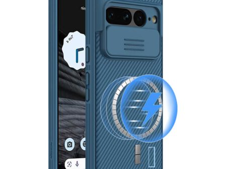 For Google Pixel 7 Pro Nillkin Case Shockproof Heavy Duty Rugged Anti Knock TPU Camera Slide Protector Tough Back Cover (Blue) Cheap