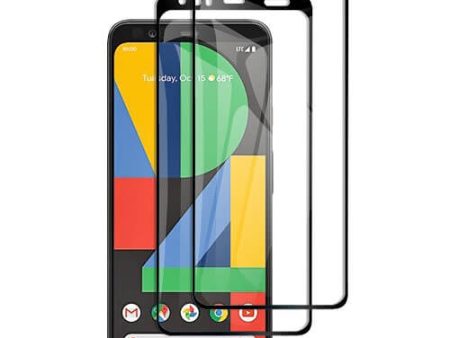 [2 Pack] Google Pixel 4 Full Coverage Tempered Glass Screen Protector Film Guard (Black) For Cheap