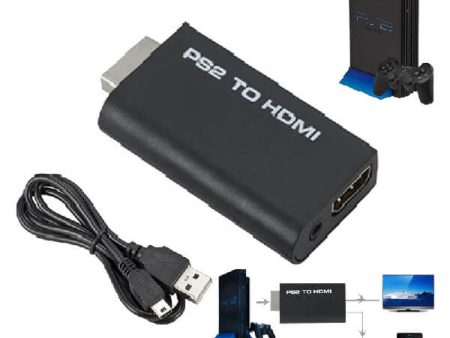 PlayStation 2 PS2 to HDMI Converter Adapter Adaptor Cable HD RCA AV Audio Video For Discount