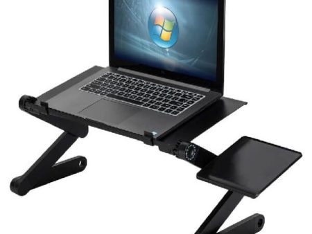 For Adjustable Laptop Vented Table Computer Desk Stand Foldable Notebook Bed Tray (Black) Discount