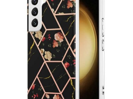 Samsung Galaxy S23 Plus 5G Case Hard back Marble Pattern Slim Design Enhanced Camera and Screen Protection Girls and Women Cover (Black) Cheap