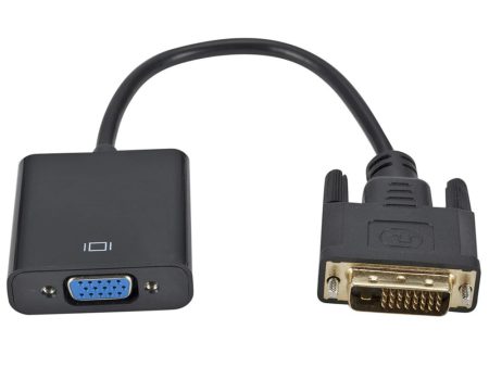 DVI to VGA Adapter, 1080p DVI-D 24+1 Pin Male to VGA 15Pin Female Active Cable Adapter Converter For Sale