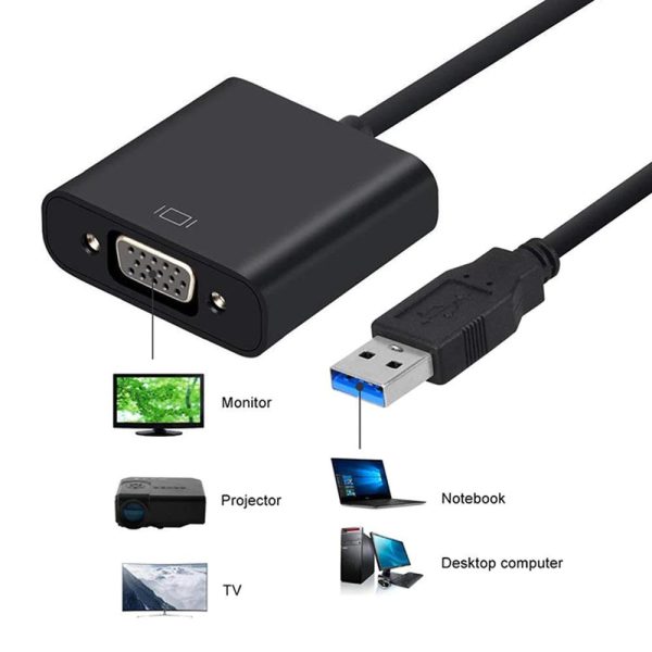 USB to VGA Adapter, USB 3.0 to VGA Adapter Multi-Display Video Converter- PC Laptop Windows 7 8 8.1 10,Desktop, Laptop, PC, Monitor, Projector, HDTV For Cheap