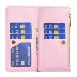 For Apple iPhone 14 Pro Max Diamond Quilted Leather Zipper Wallet Flip Protective Case Cover – Rose Gold on Sale