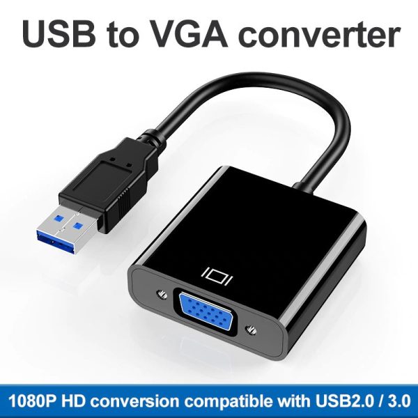 USB to VGA Adapter, USB 3.0 to VGA Adapter Multi-Display Video Converter- PC Laptop Windows 7 8 8.1 10,Desktop, Laptop, PC, Monitor, Projector, HDTV For Cheap