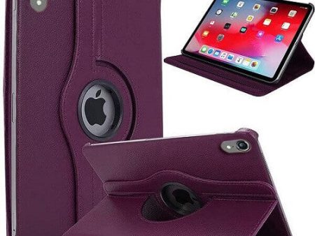 Apple iPad 12.9 3rd Gen 2018 Leather Case, Rotating 360 Degree Stand Smart Shockproof Flip Cover (Purple) Supply