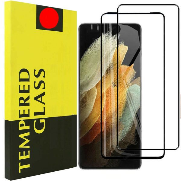 Samsung Galaxy S22 Full Coverage Tempered Glass Screen Protector Film Guard (2 Pack) Online now