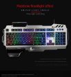 PK900 luminous RGB game keyboard dazzling light metal panel with hand support Sale