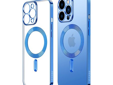 For Apple iPhone 14 Pro Max MagSafe Magnetic Case with HaloLock Shockproof Military Grade Protection Scratch Resistant Back Clear Protective Cover (Blue) Cheap