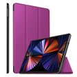 Apple iPad 12.9 5th Gen 2021 Folio Smart Leather Magnetic Stand Case Cover (Purple) Online Sale