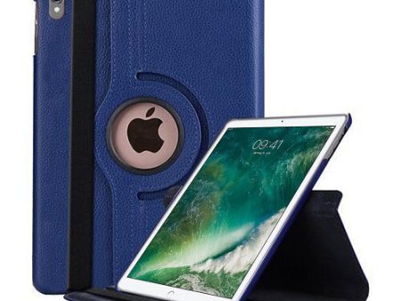 Apple iPad 12.9 2nd Gen 2017 Leather Case, Rotating 360 Degree Stand Smart Shockproof Flip Cover (Blue) Cheap