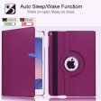 Apple iPad Mini 5 Smart Leather Case Rotating 360 Degree Stand Cover (Purple) For Cheap