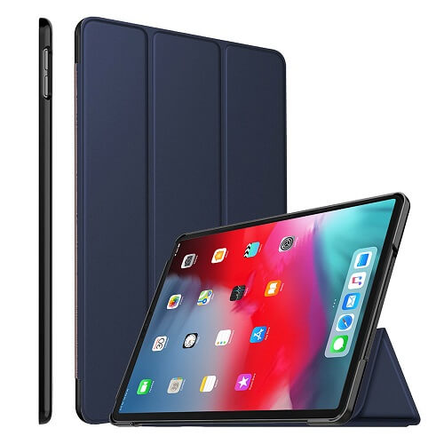 Apple iPad 12.9 3rd Gen 2018 Folio Smart Leather Magnetic Stand Case Cover (Blue) Sale