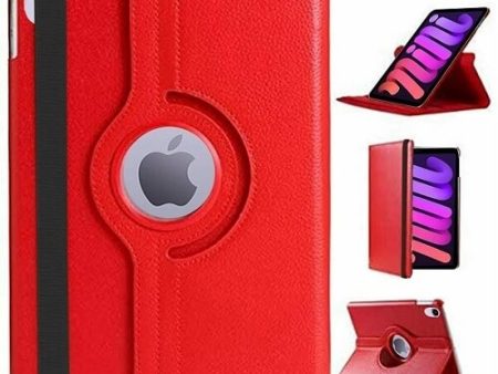 Apple iPad Mini 1 2 3 Smart Leather Case Rotating 360 Degree Stand Cover (Red) Hot on Sale