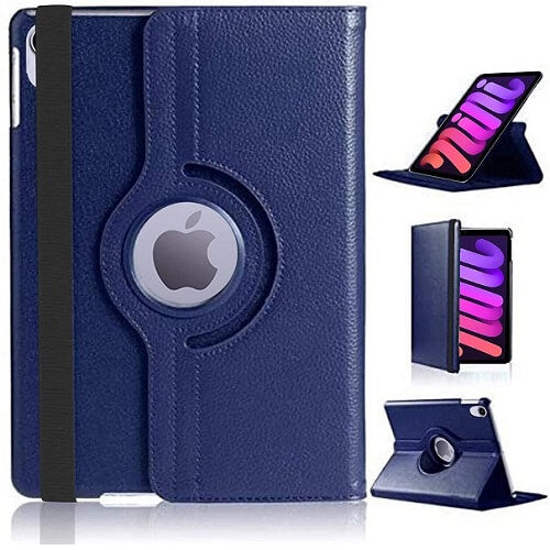 Apple iPad Mini 5 Smart Leather Case Rotating 360 Degree Stand Cover (Blue) Cheap