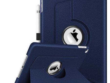 Apple iPad Pro 11 2018 Leather Case, Rotating 360 Degree Stand Smart Shockproof Flip Cover (Blue) on Sale