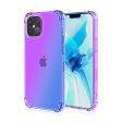 For Apple iPhone 11 Pro Max Clear Rainbow Case Shockproof Tough Gel Transparent Colorful Heavy Duty Phone Back Cover (Purple +Blue) Online Sale