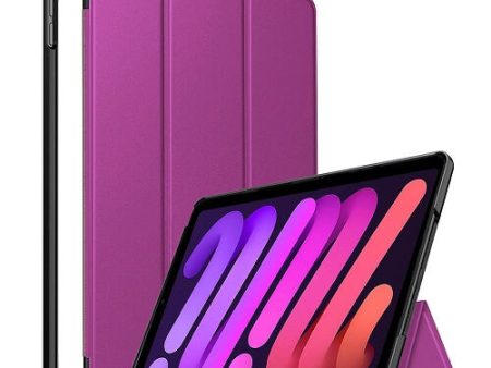 Apple iPad Mini 6 Folio Smart Leather Magnetic Stand Case Cover (Purple) Discount