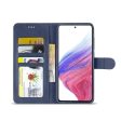 Samsung Galaxy A53 5G Wallet Case Flip Leather Card Slots Magnetic Stand Cover (Navy Blue) For Discount