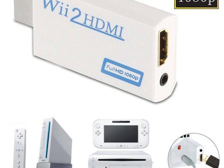 Wii to HDMI Converter Output Video Audio Adapter, with 1080P 720P 480P 3.5mm Audio Video Output Supports All Wii Display Models Hot on Sale