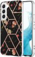 Samsung Galaxy S22 5G Case Hard back Marble Pattern Slim Design Enhanced Camera and Screen Protection Girls and Women Cover (Black) For Discount