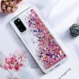 Samsung Galaxy S21 5G Smart Shockproof Dynamic Liquid Bumper Glitter Stars Case Cover Online Hot Sale