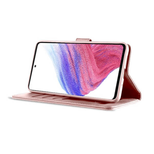 Samsung Galaxy A53 5G Wallet Case Flip Leather Card Slots Magnetic Stand Cover (Rose Gold) Cheap