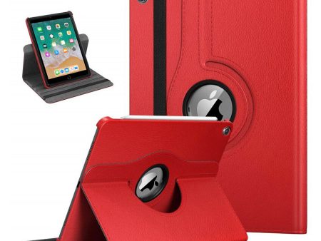 Apple iPad 6th Gen 9.7 Leather Case, Rotating 360 Degree Stand Smart Shockproof Flip Cover (Red) Supply