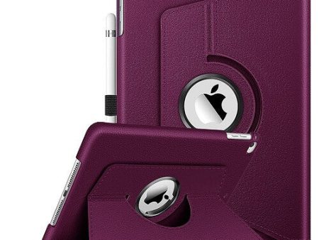 Apple iPad Pro 11 2018 Leather Case, Rotating 360 Degree Stand Smart Shockproof Flip Cover (Purple) Online Sale