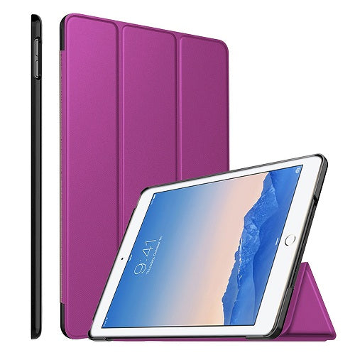 Apple iPad Air 1 Folio Smart Leather Magnetic Stand Case Cover (Purple) For Sale