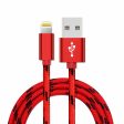 2M Red Fast Charging Lightning Data Sync Charger Cable Cord For iPhone Online now