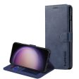 Samsung Galaxy S23 Wallet Case Flip Leather Card Slots Magnetic Stand Cover (Navy Blue) Supply