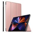 Apple iPad 12.9 5th Gen 2021 Folio Smart Leather Magnetic Stand Case Cover (Rose Gold) Online Sale