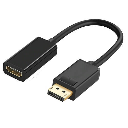 Displayport DP to HDMI Adapter Male Female Cable Full HD 1080P Display Port Lead (Black) Online Sale