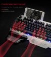 PK900 luminous RGB game keyboard dazzling light metal panel with hand support Sale