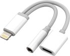 Lightning to 3.5mm Splitter Dongle(2in1)Apple iPhone AUX Adapter Charger Headphone Jack Adaptar Para Cable Audio Earphone for 14 13 12 11 Pro Max X XR SE 7 8 Plus Online Sale