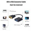 DVI to VGA Adapter, 1080p DVI-D 24+1 Pin Male to VGA 15Pin Female Active Cable Adapter Converter For Sale