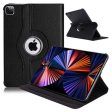 Apple iPad 12.9 5th Gen 2021 Leather Case, Rotating 360 Degree Stand Smart Shockproof Flip Cover (Black) Online now