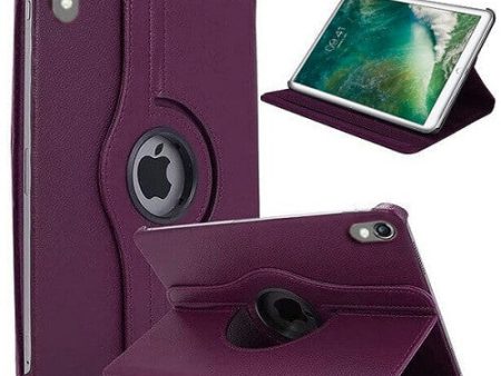 Apple iPad 12.9 2nd Gen 2017 Leather Case, Rotating 360 Degree Stand Smart Shockproof Flip Cover (Purple) Online