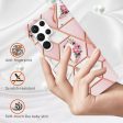 Samsung Galaxy S23 Ultra 5G Case Hard back Marble Pattern Slim Design Enhanced Camera and Screen Protection Girls and Women Cover (Pink Flower) For Discount