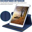 Apple iPad Mini 1 2 3 Smart Leather Case Rotating 360 Degree Stand Cover (Blue) Fashion