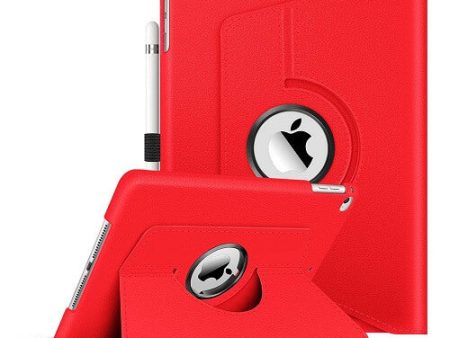 Apple iPad Pro 11 2018 Leather Case, Rotating 360 Degree Stand Smart Shockproof Flip Cover (Red) Online now