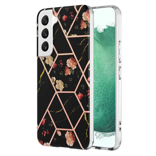 Samsung Galaxy S22 Plus 5G Case Hard back Marble Pattern Slim Design Enhanced Camera and Screen Protection Girls and Women Cover (Black) Discount